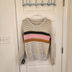 Cozy Multicolor Crew Neck Sweater